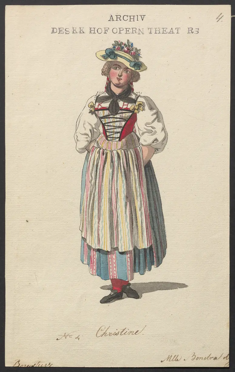 Der Bergsturz, Titel der Serie: Figurinen des k.k. Hofoperntheaters