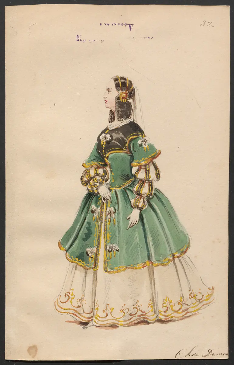 Paquita, Titel der Serie: Figurinen des k.k. Hofoperntheaters