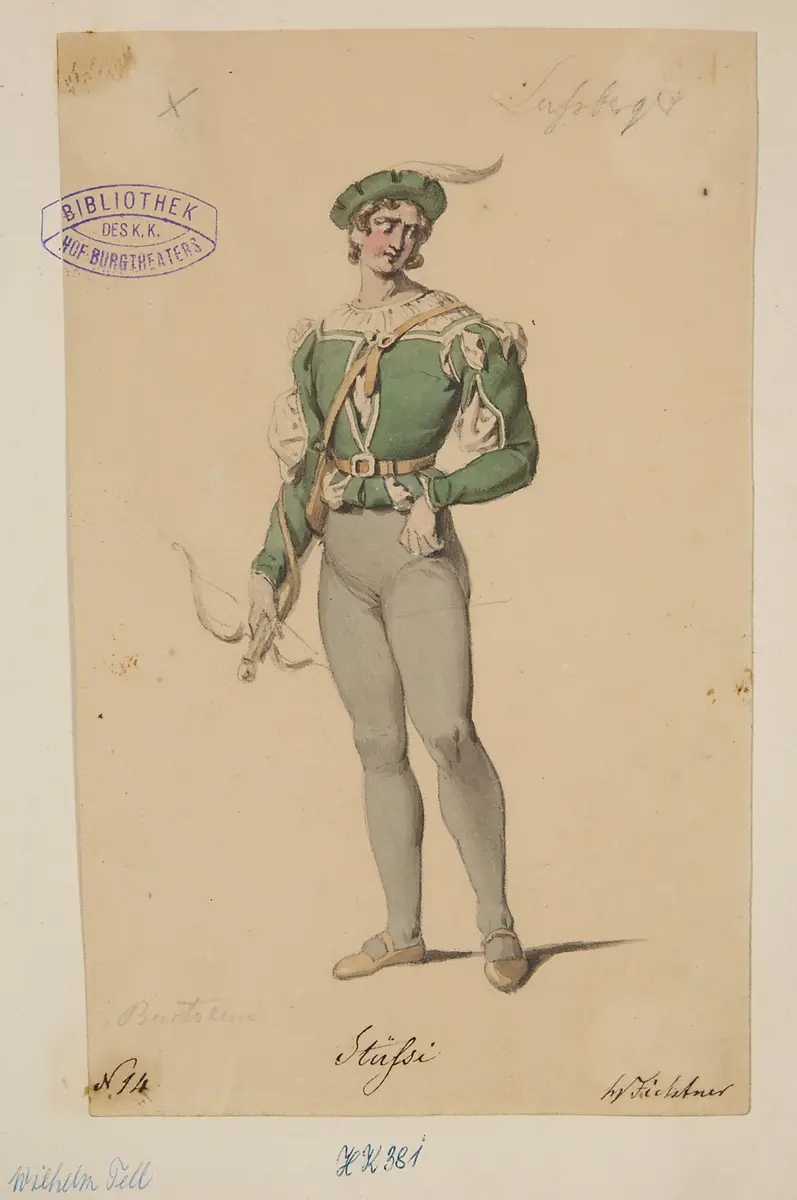 Wilhelm Tell, Titel der Serie: Figurinen des k.k. Hof-Burgtheaters