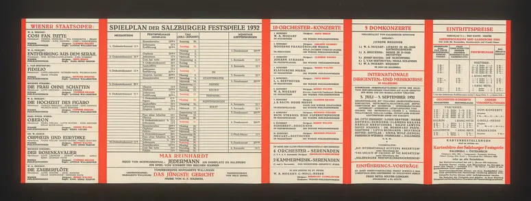 Salzburger Festspiele 1932, Verweis auf Stücktitel: Cosi fan tutte, Verweis auf Stücktitel: Entführung aus dem Serail, Verweis auf Stücktitel: Fidelio, Verweis auf Stücktitel: Die Frau ohne Schatten, Verweis auf Stücktitel: Die Hochzeit des Figaro, Verweis auf Stücktitel: Oberon, Verweis auf Stücktitel: Orpheus und Eurydike, Verweis auf Stücktitel: Der Rosenkavalier, Verweis auf Stücktitel: Zauberflöte, Verweis auf Stücktitel: Jedermann, Verweis auf Stücktitel: Das jüngste Gericht