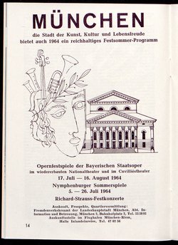 Salzburger Festspiele 1964, Titel in Vorlageform: Salzburgo Festival 1964, Verweis auf Stücktitel: Cosi fan tutte, Verweis auf Stücktitel: Figaros Hochzeit, Verweis auf Stücktitel: Lucio Silla, Verweis auf Stücktitel: Die Zauberflöte, Verweis auf Stücktitel: Ariadne auf Naxos, Verweis auf Stücktitel: Elektra, Verweis auf Stücktitel: Der Rosenkavalier, Verweis auf Stücktitel: Macbeth, Verweis auf Stücktitel: Jedermann, Verweis auf Stücktitel: Faust, Verweis auf Stücktitel: Die lustigen Weiber von Windsor