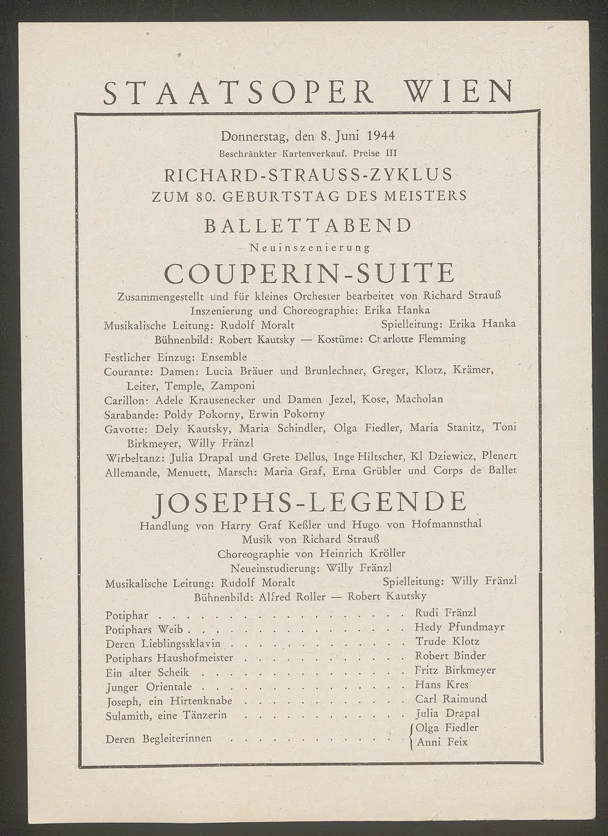 Couperin-Suite, Josephs-Legende