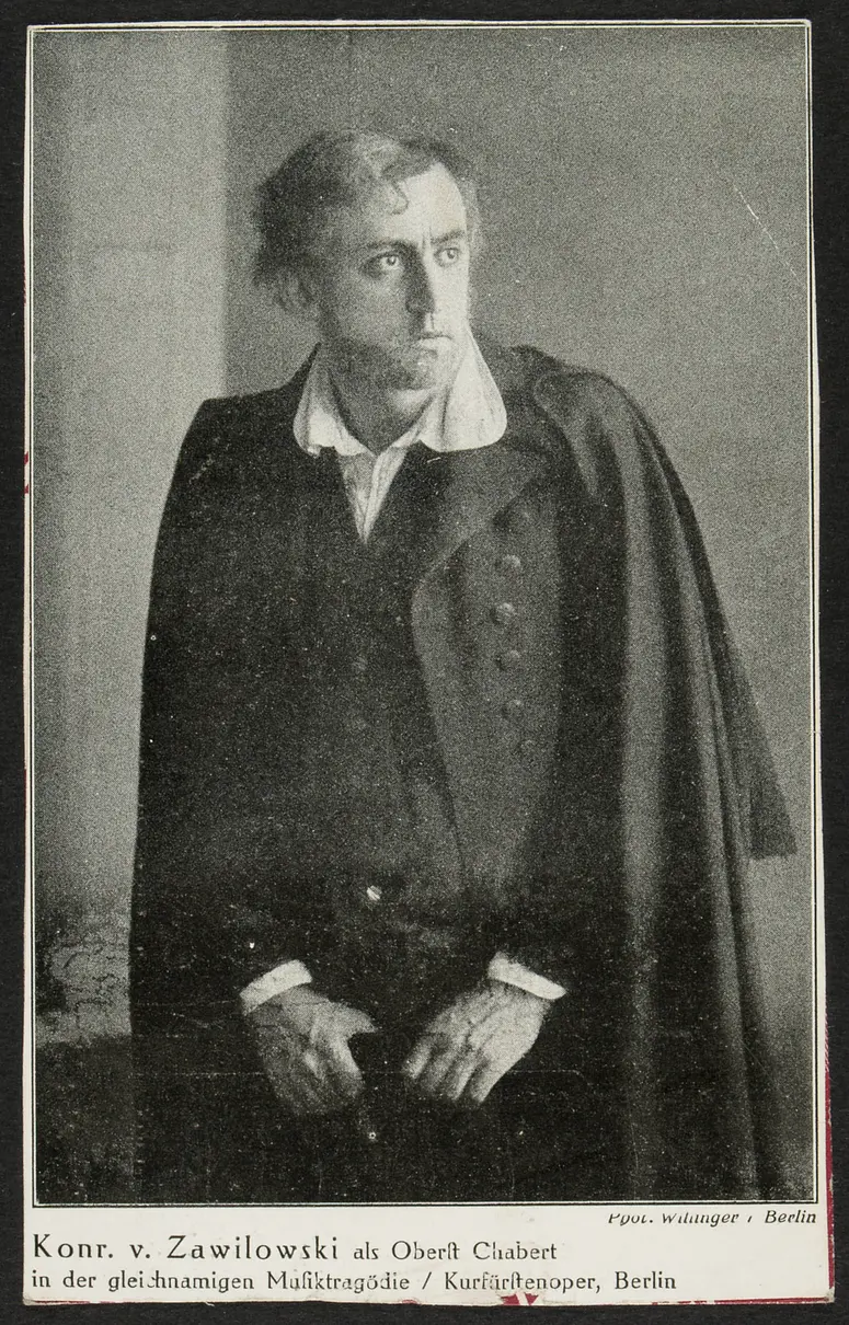 Konrad von Zawilowski, Verweis auf Stücktitel: Oberst Chabert