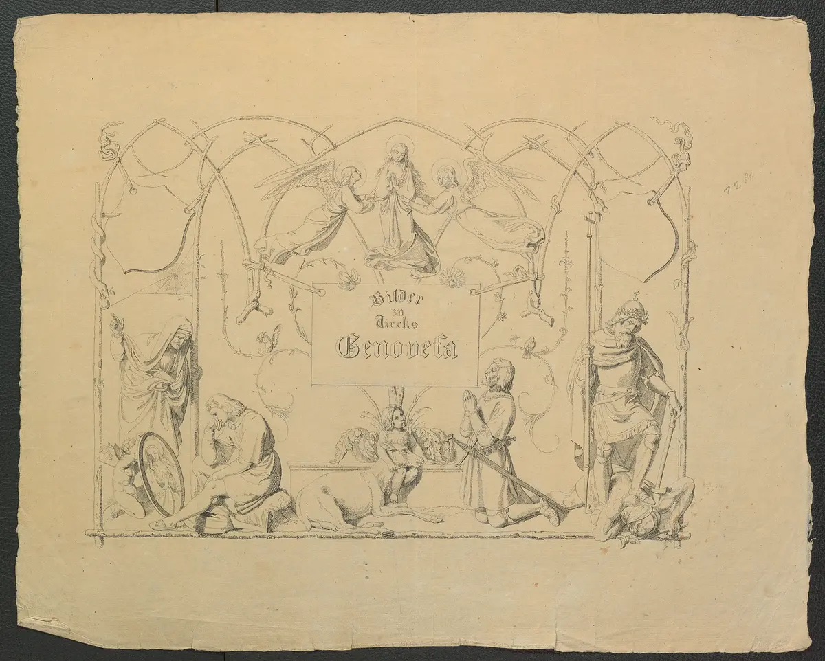Leben und Tod der heiligen Genoveva, Titel in Vorlageform: Bilder zu Tiecks Genovefa