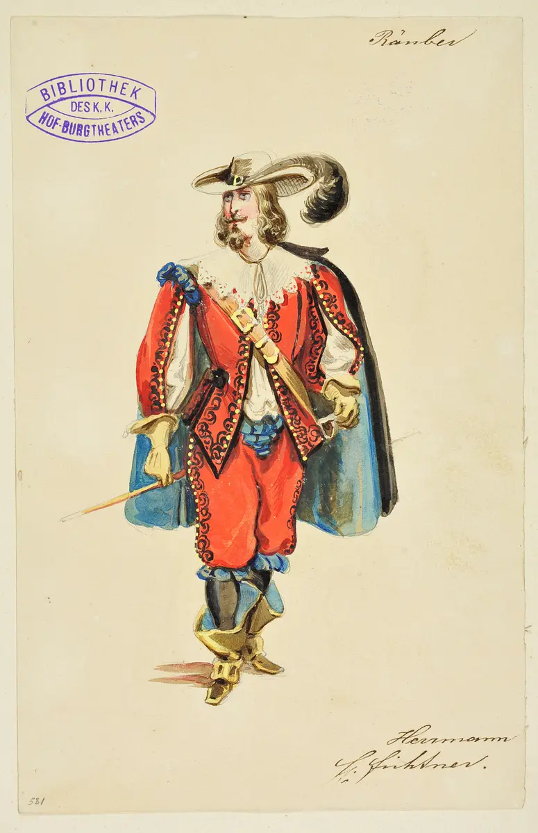 Die Räuber, Titel der Serie: Figurinen des k.k. Hof-Burgtheaters