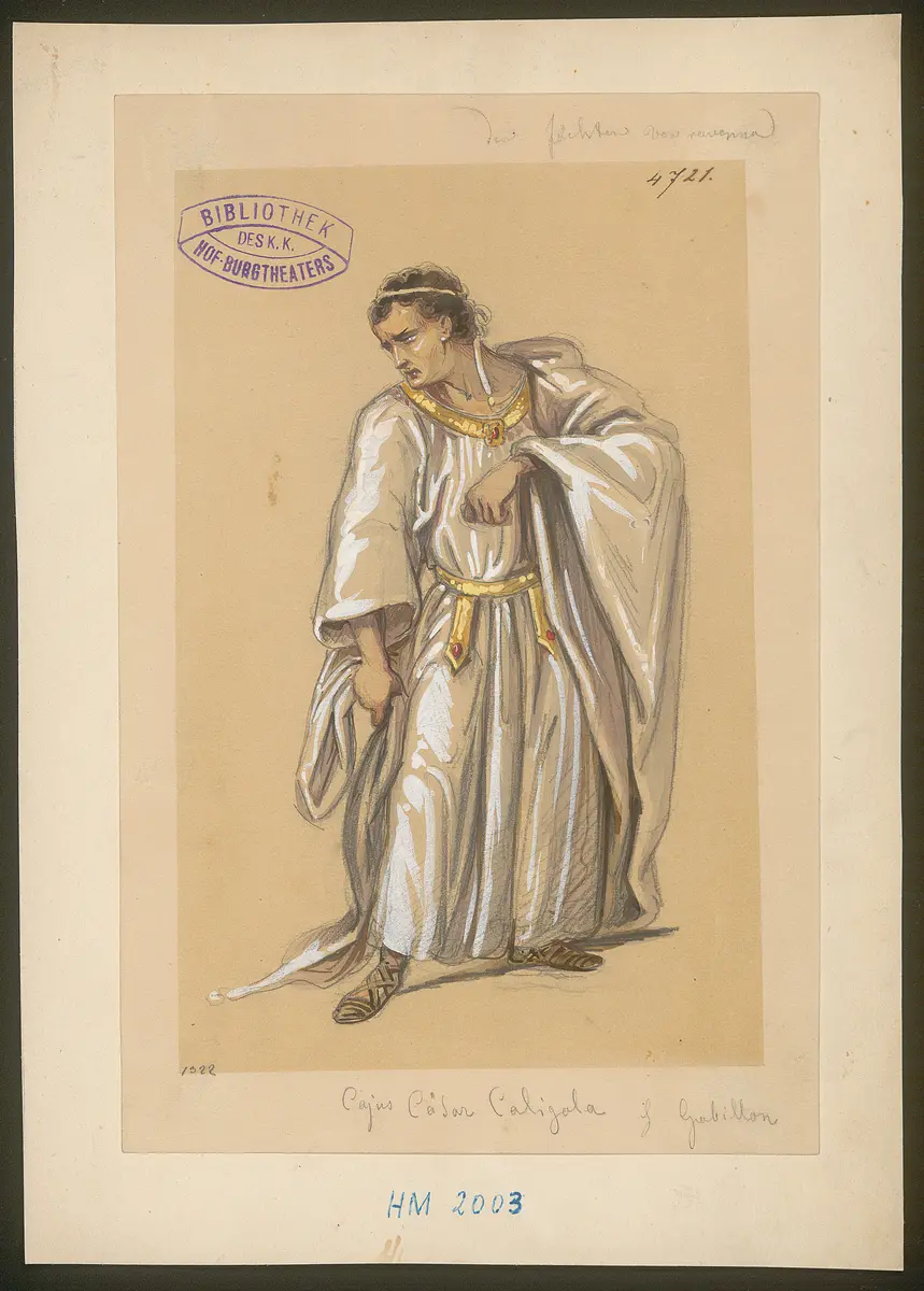 Der Fechter von Ravenna, Titel der Serie: Figurinen des k.k. Hof-Burgtheaters