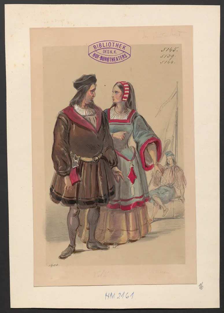 Der Prätendent von York, Titel der Serie: Figurinen des k.k. Hof-Burgtheaters