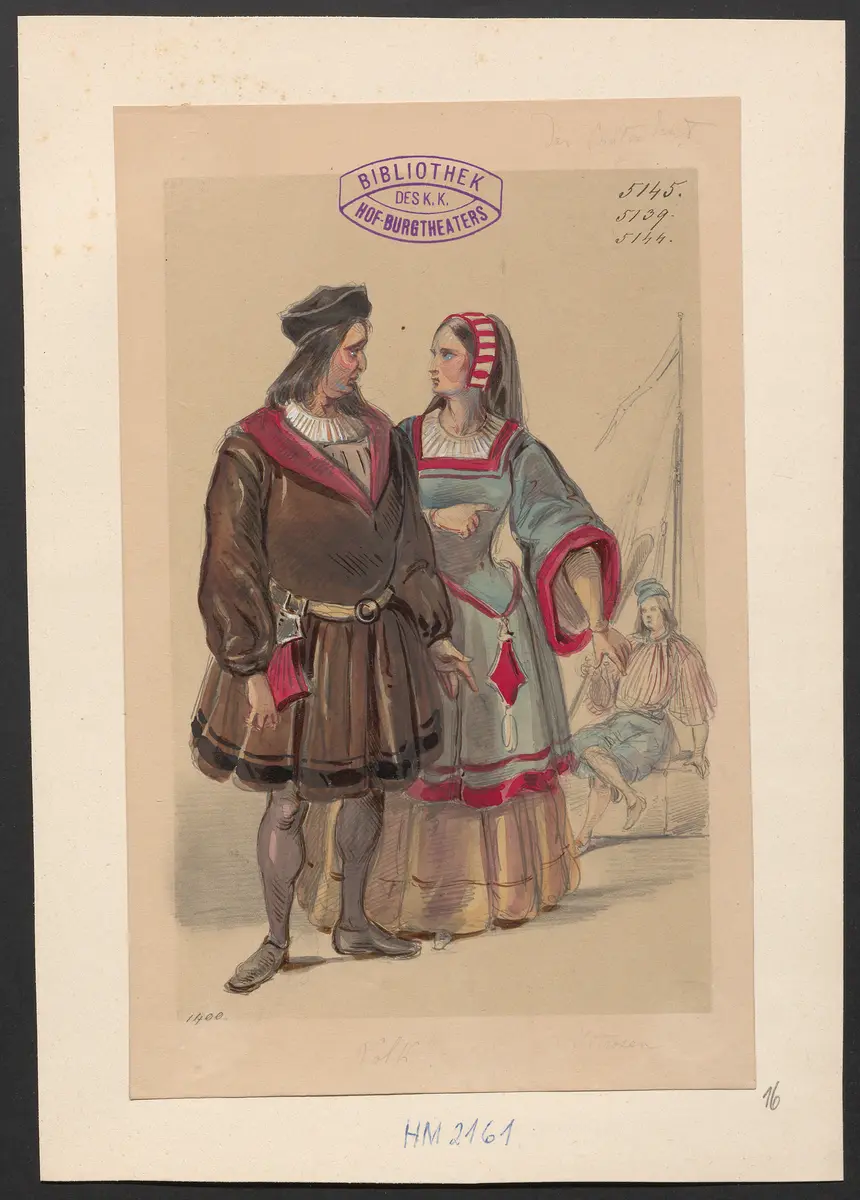 Der Prätendent von York, Titel der Serie: Figurinen des k.k. Hof-Burgtheaters