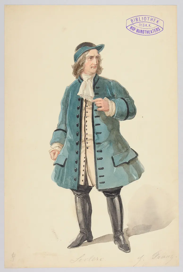 Am Tage von Oudenaarde, Alternativtitel: Am Tage von Oudenarde, Titel der Serie: Figurinen des k.k. Hof-Burgtheaters