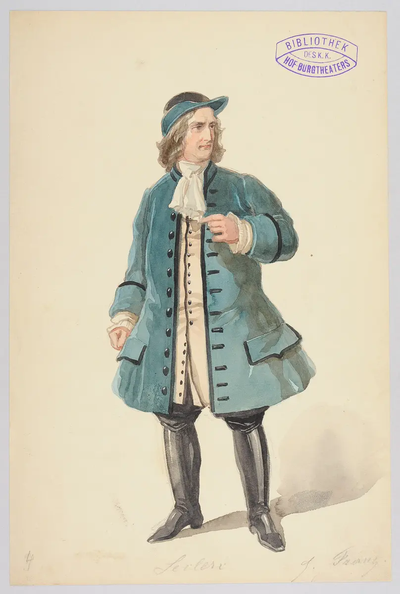 Am Tage von Oudenaarde, Alternativtitel: Am Tage von Oudenarde, Titel der Serie: Figurinen des k.k. Hof-Burgtheaters