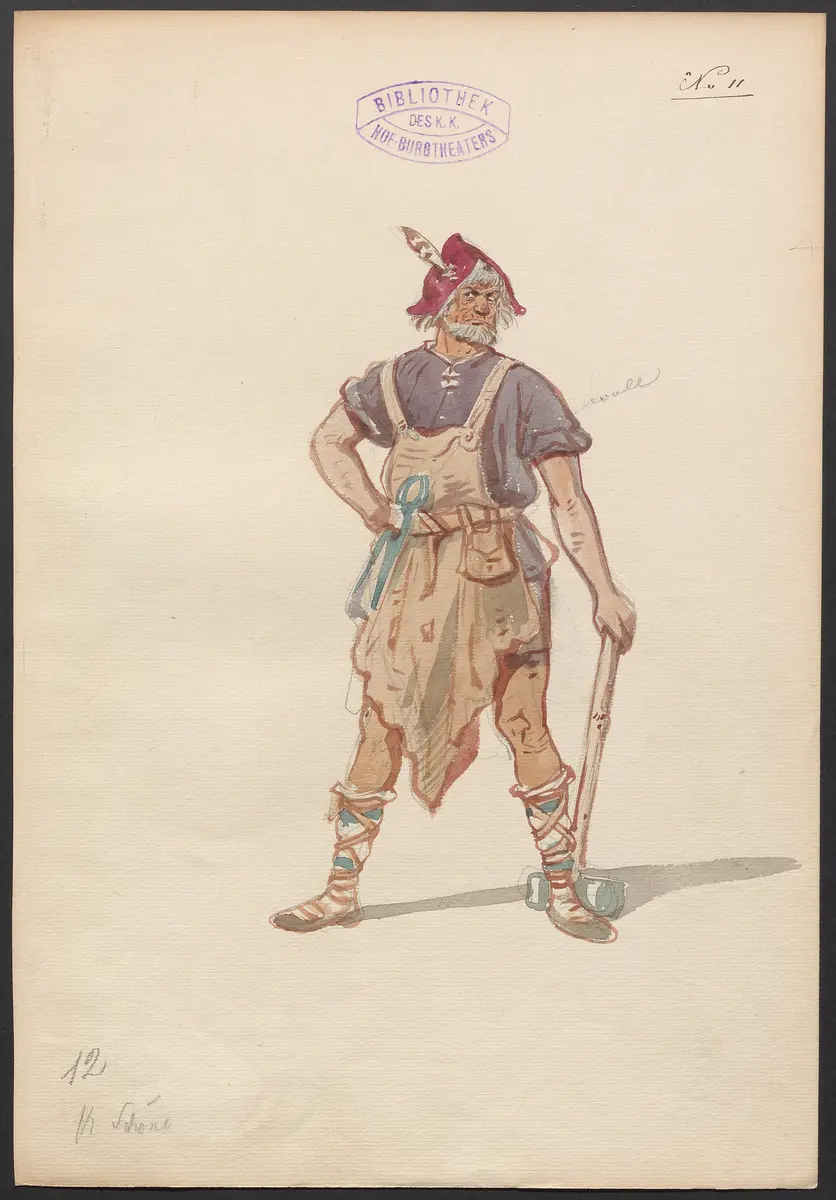 Lady Gloster, Titel der Serie: Figurinen des k.k. Hof-Burgtheaters