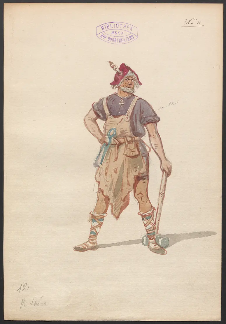 Lady Gloster, Titel der Serie: Figurinen des k.k. Hof-Burgtheaters