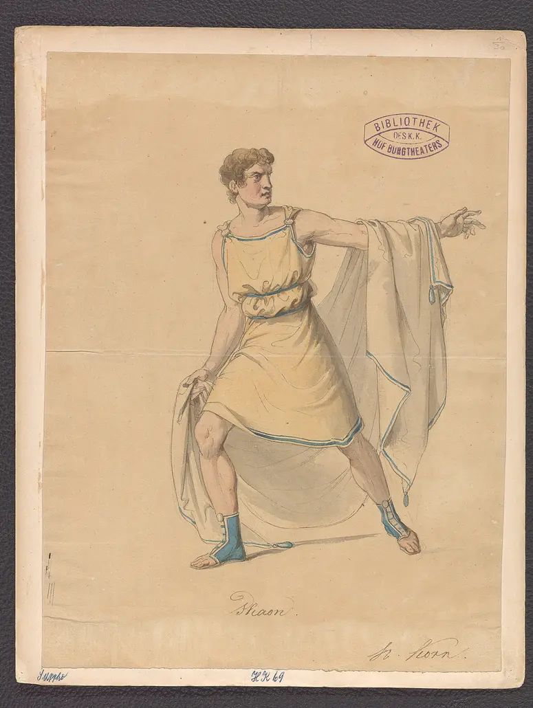 Sappho, Titel der Serie: Figurinen des k.k. Hof-Burgtheaters