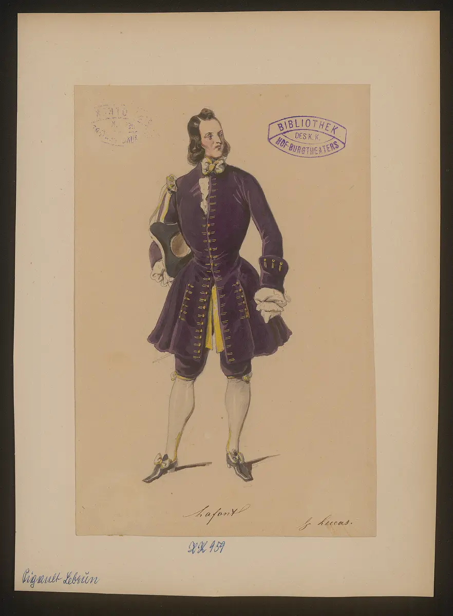 Pigault Lebrun, Titel der Serie: Figurinen des k.k. Hof-Burgtheaters