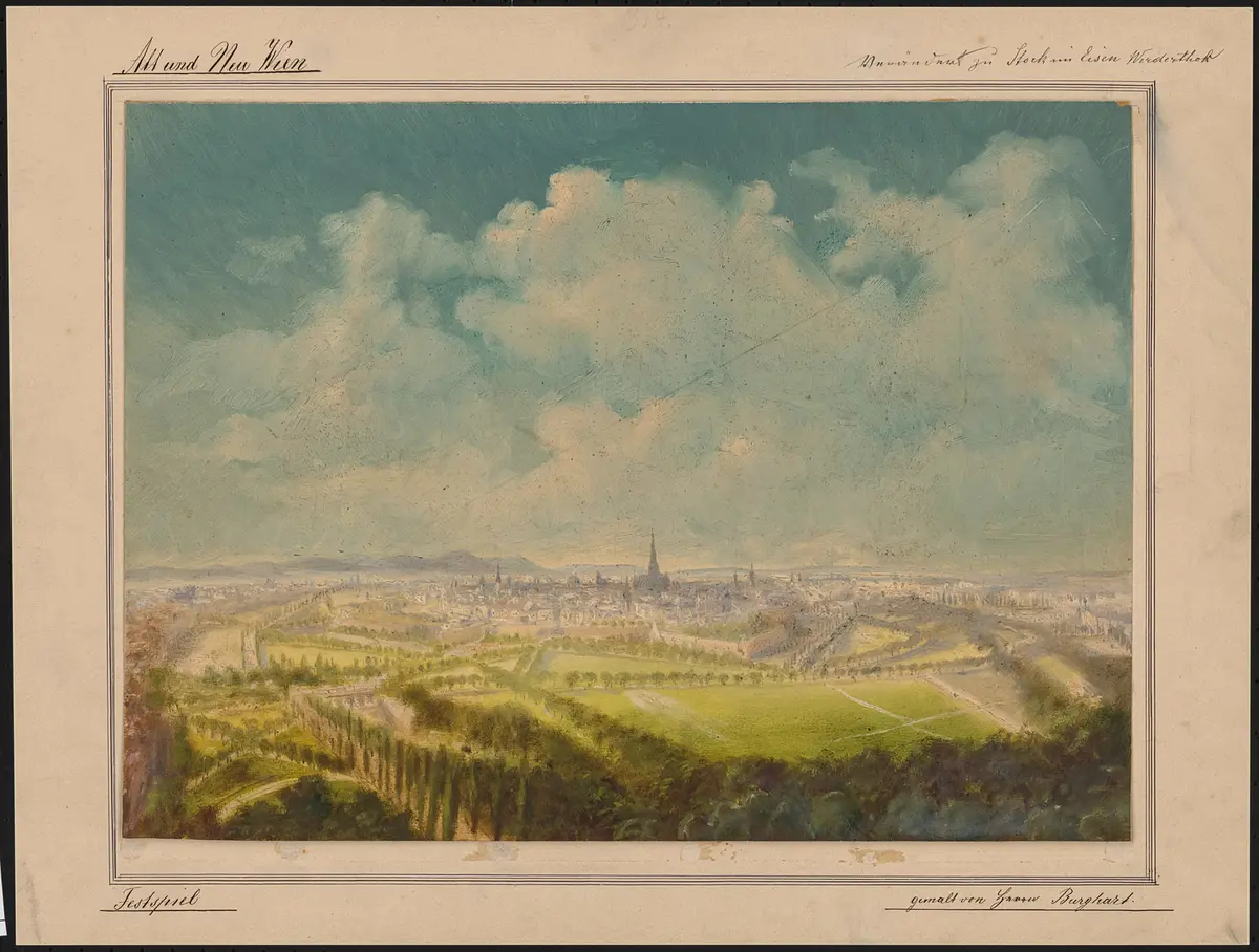 An der Donau, Verweis auf Stücktitel: Der Stock im Eisen, Weiterer Titel: Rund um Wien