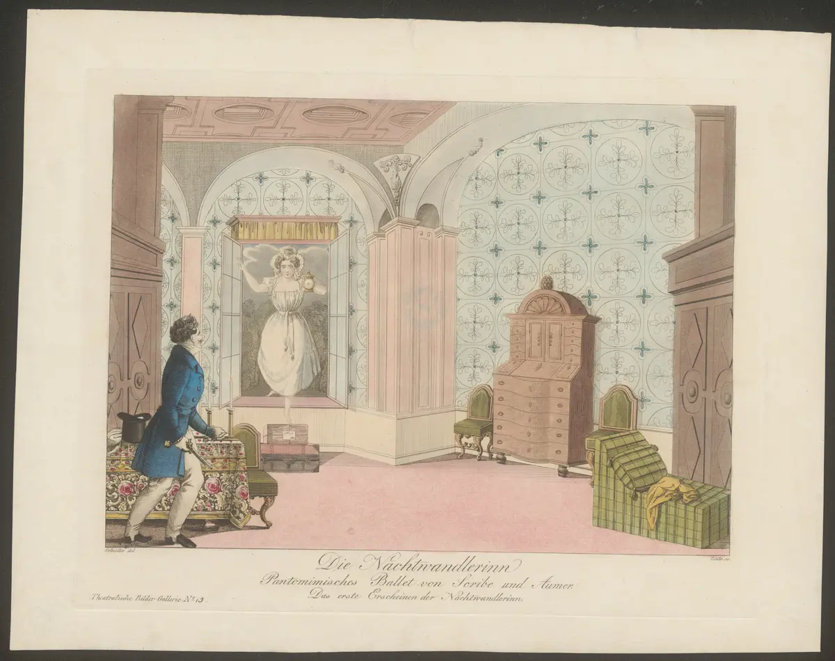 Die Nachtwandlerin, Titel der Serie: Theatralische Bilder-Gallerie, Name der Zeitschrift: Wiener Theaterzeitung