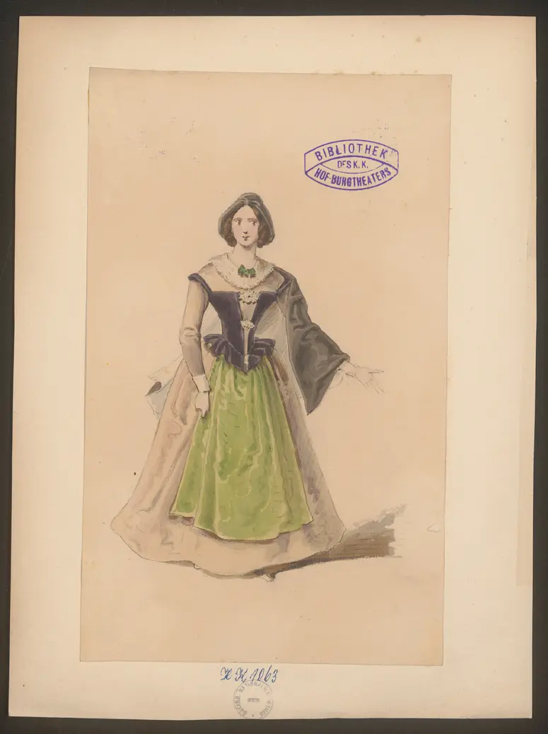 Bezahlte Schuld, Titel der Serie: Figurinen des k.k. Hof-Burgtheaters