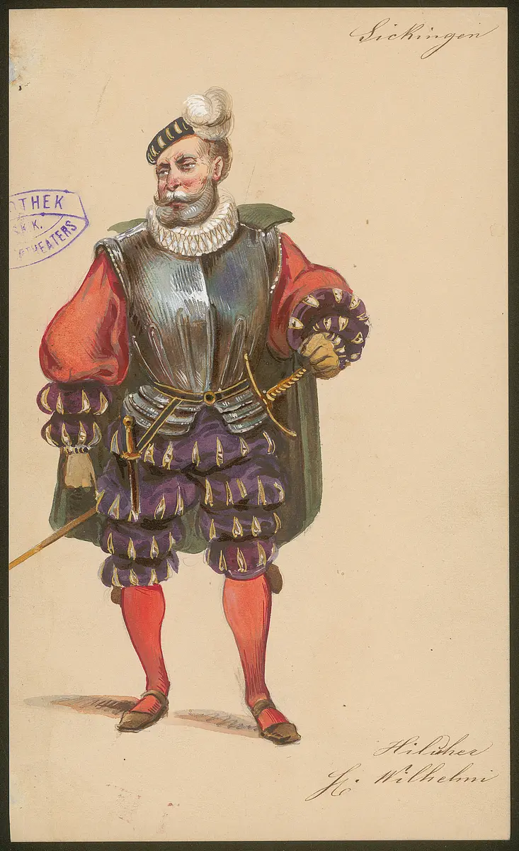 Franz von Sickingen, Titel der Serie: Figurinen des k.k. Hof-Burgtheaters