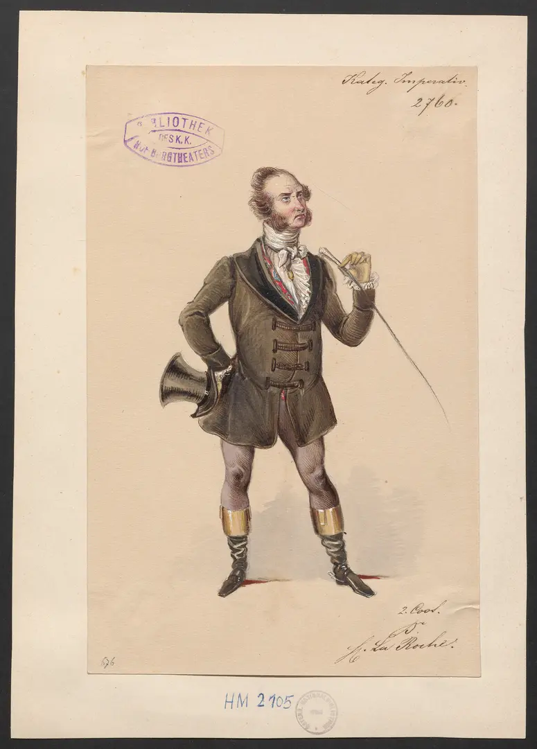 Der kategorische Imperativ, Titel der Serie: Figurinen des k.k. Hof-Burgtheaters