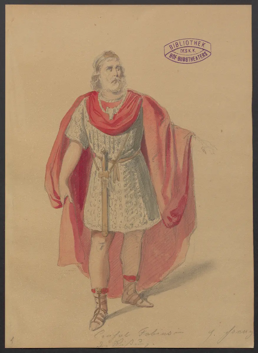 Die Fabier, Titel der Serie: Figurinen des k.k. Hof-Burgtheaters