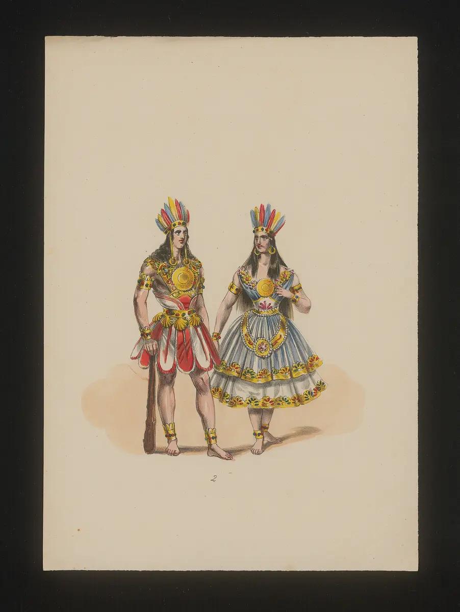 Die Spanier in Peru, Titel der Serie: Neue Costume-Sammlung verschiedener Zeiten und Nationen