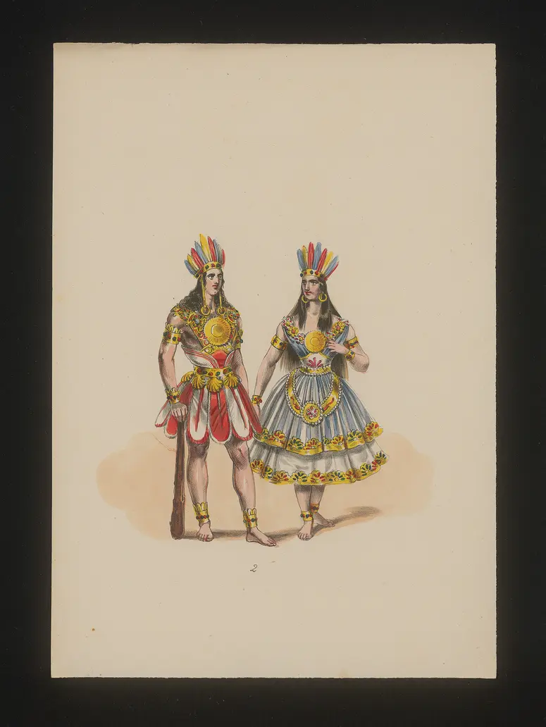 Die Spanier in Peru, Titel der Serie: Neue Costume-Sammlung verschiedener Zeiten und Nationen