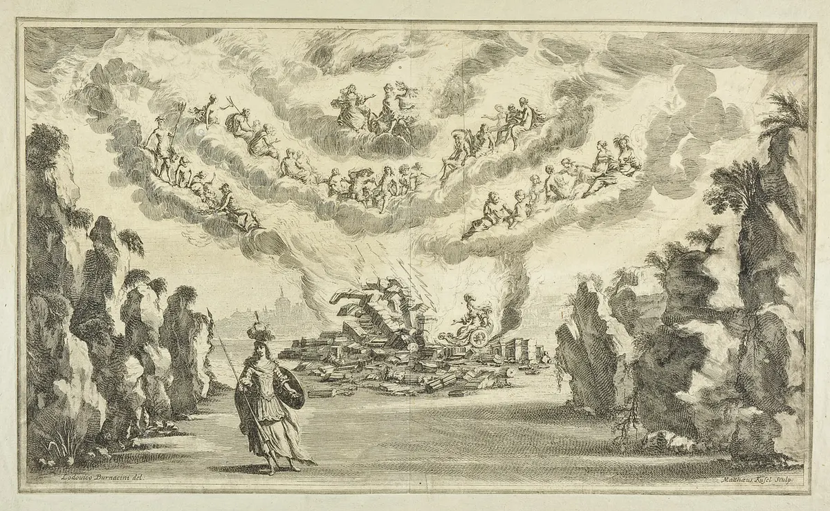 Il Pomo d'Oro, Titel in Vorlageform: Il Pomo d'Oro. Festa Teatrale Rappresenta in Vienna per l'augustissime Nozze delle Sacre Cesaree Reali Maesta di Leopoldo e Margherita., Alternativtitel: Der guldene Apfel