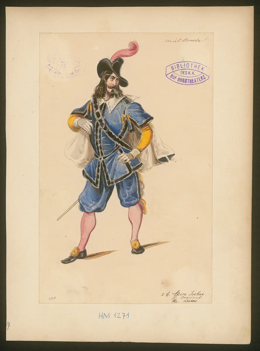 Uriel Acosta, Titel der Serie: Figurinen des k.k. Hof-Burgtheaters