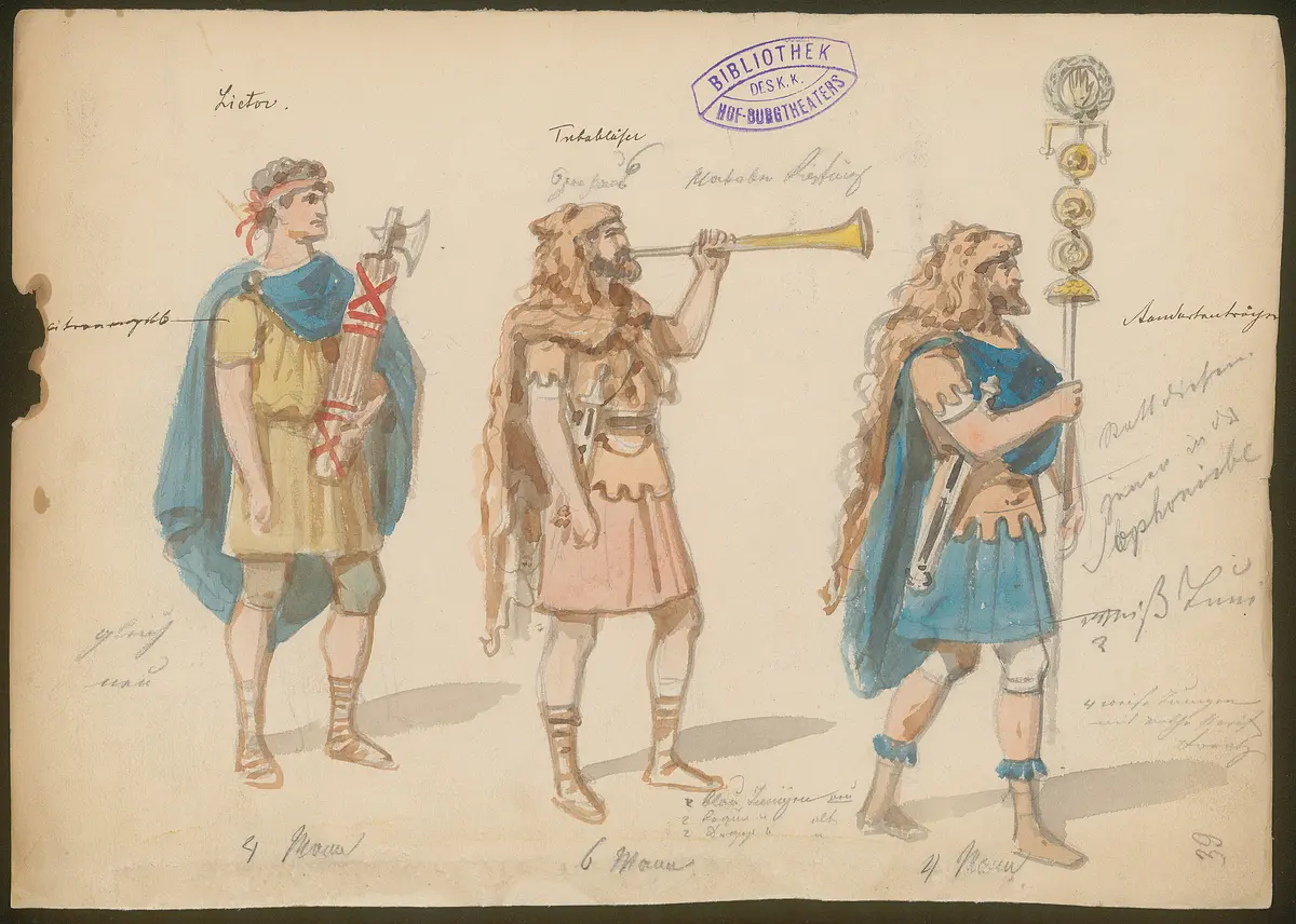 Julius Cäsar, Originaltitel: The Tragedy of Julius Caesar, Titel der Serie: Figurinen des k.k. Hof-Burgtheaters