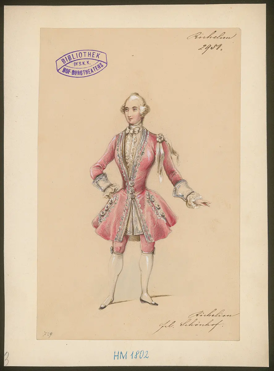 Der kleine Richelieu, Originaltitel: Les Premières Armes de Richelieu, Titel der Serie: Figurinen des k.k. Hof-Burgtheaters