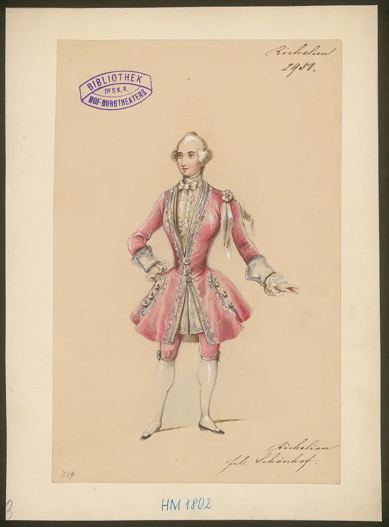 Der kleine Richelieu, Originaltitel: Les Premières Armes de Richelieu, Titel der Serie: Figurinen des k.k. Hof-Burgtheaters