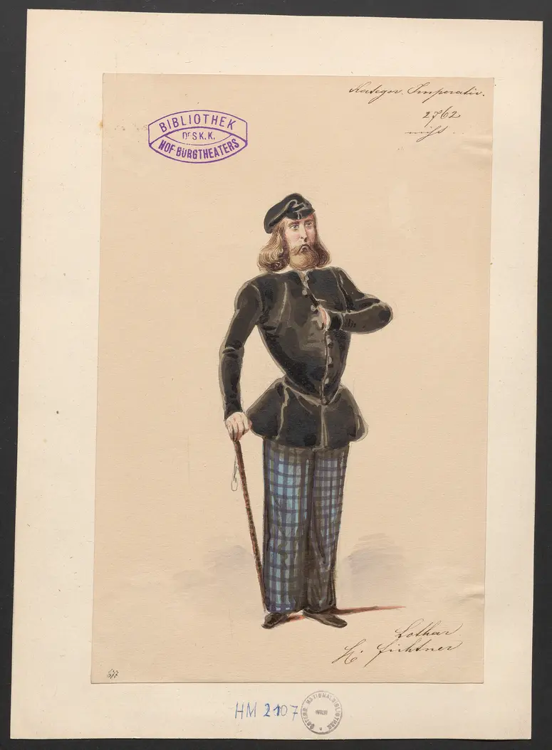 Der kategorische Imperativ, Titel der Serie: Figurinen des k.k. Hof-Burgtheaters