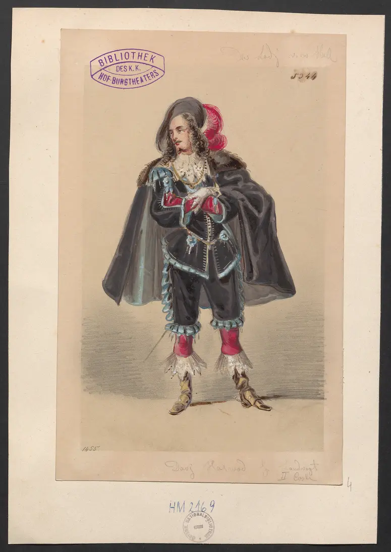 Die Lady von Worsley-Hall, Titel der Serie: Figurinen des k.k. Hof-Burgtheaters