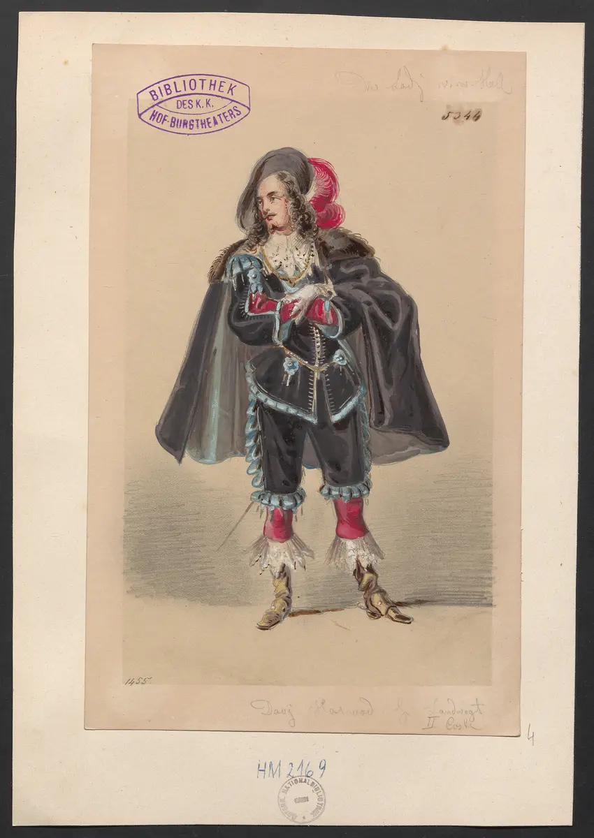Die Lady von Worsley-Hall, Titel der Serie: Figurinen des k.k. Hof-Burgtheaters