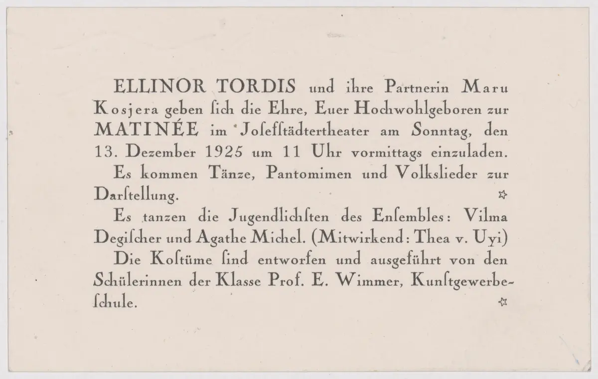 Matinée Ellinor Tordis