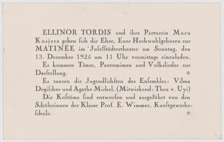 Matinée Ellinor Tordis
