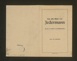 Jedermann, Titel in Vorlageform: Das alte Spiel vom Jedermann