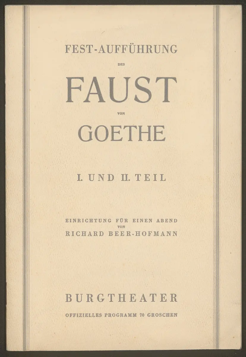 Faust I. und II. Teil, Alternativtitel: Faust I und II