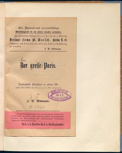 Ein greiser Paris
