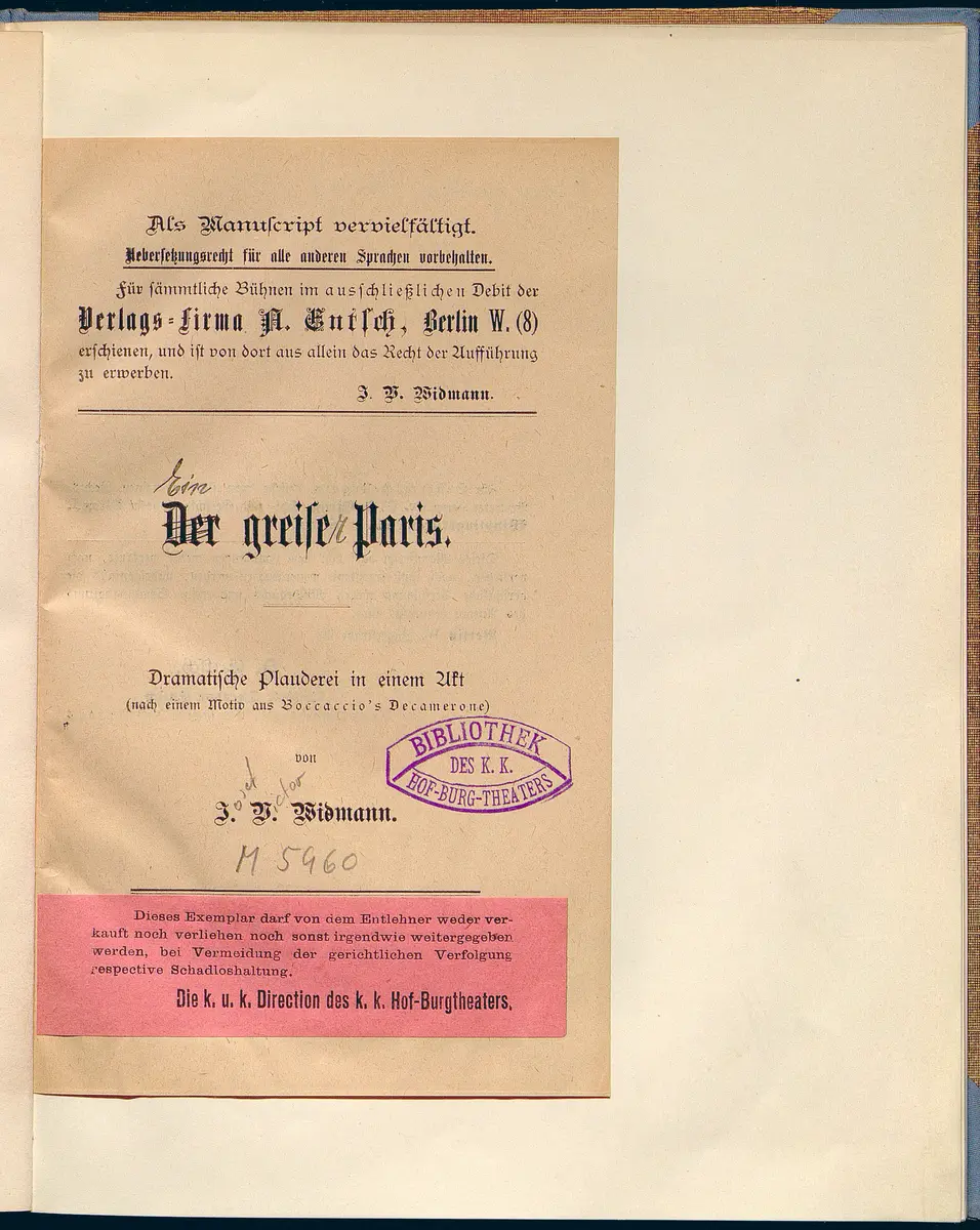 Ein greiser Paris