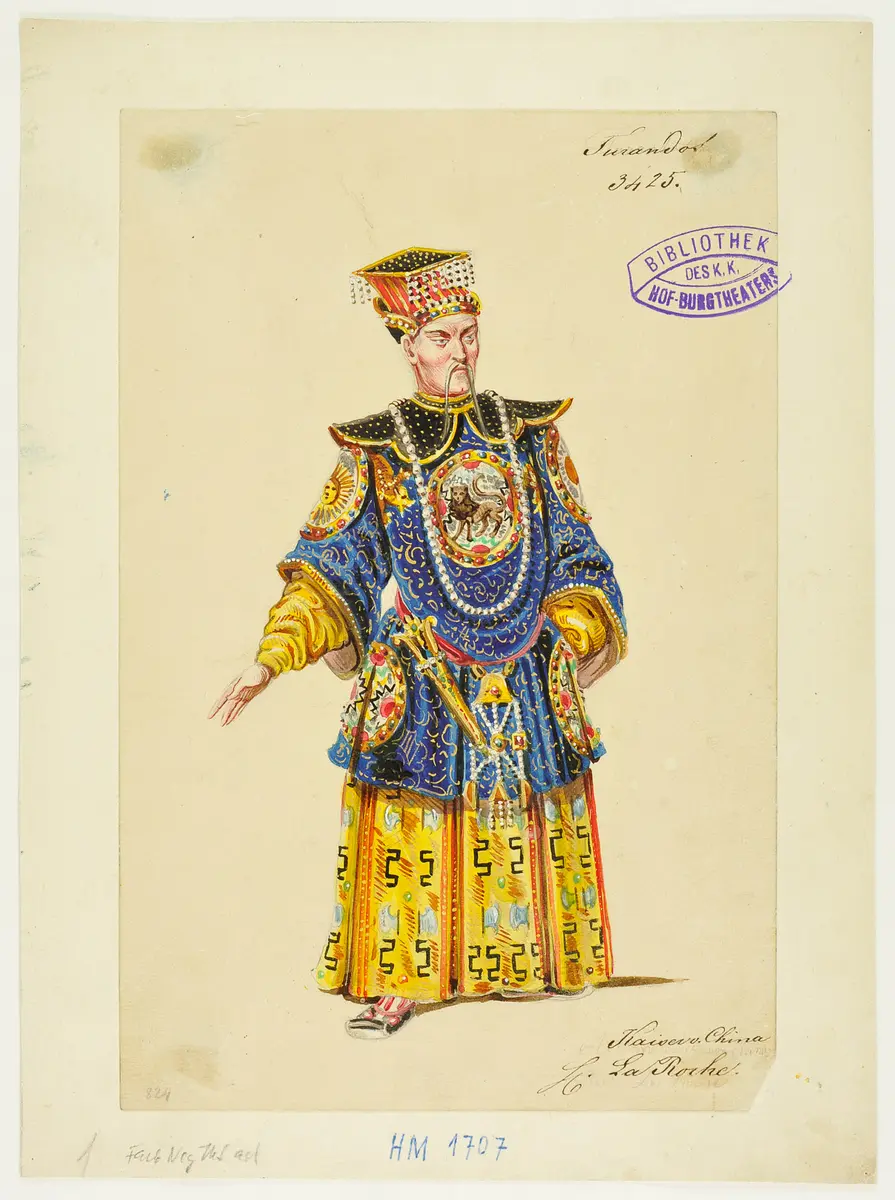 Turandot, Prinzessin von China, Suchtitel: Turandot, Titel der Serie: Figurinen des k.k. Hof-Burgtheaters