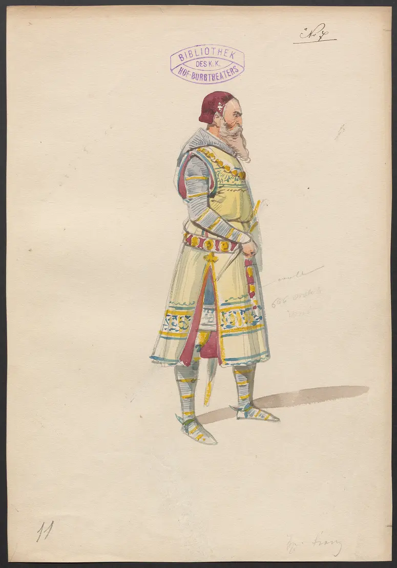 Lady Gloster, Titel der Serie: Figurinen des k.k. Hof-Burgtheaters