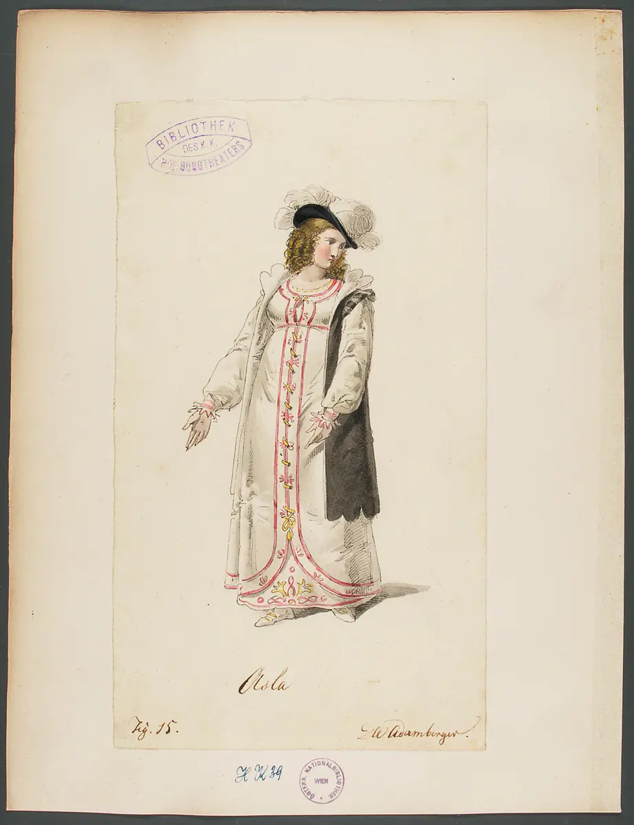 König Yngurd, Titel der Serie: Figurinen des k.k. Hof-Burgtheaters
