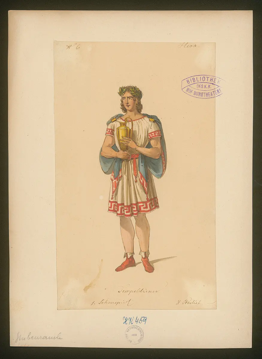 Des Meeres und der Liebe Wellen, Titel der Serie: Figurinen des k.k. Hof-Burgtheaters