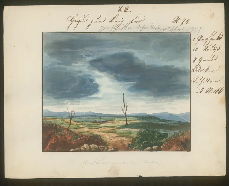 König Lear, Titel der Serie: Dekorationsfundus der Hoftheater (Altbestand aus der ersten Hälfte des 19. Jh.)