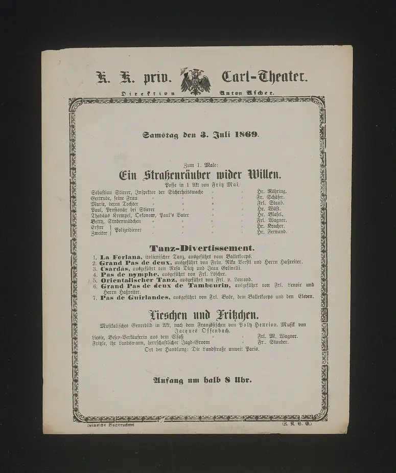 Ein Straßenräuber wider Willen, Tanz-Divertissement, Lieschen und Fritzchen