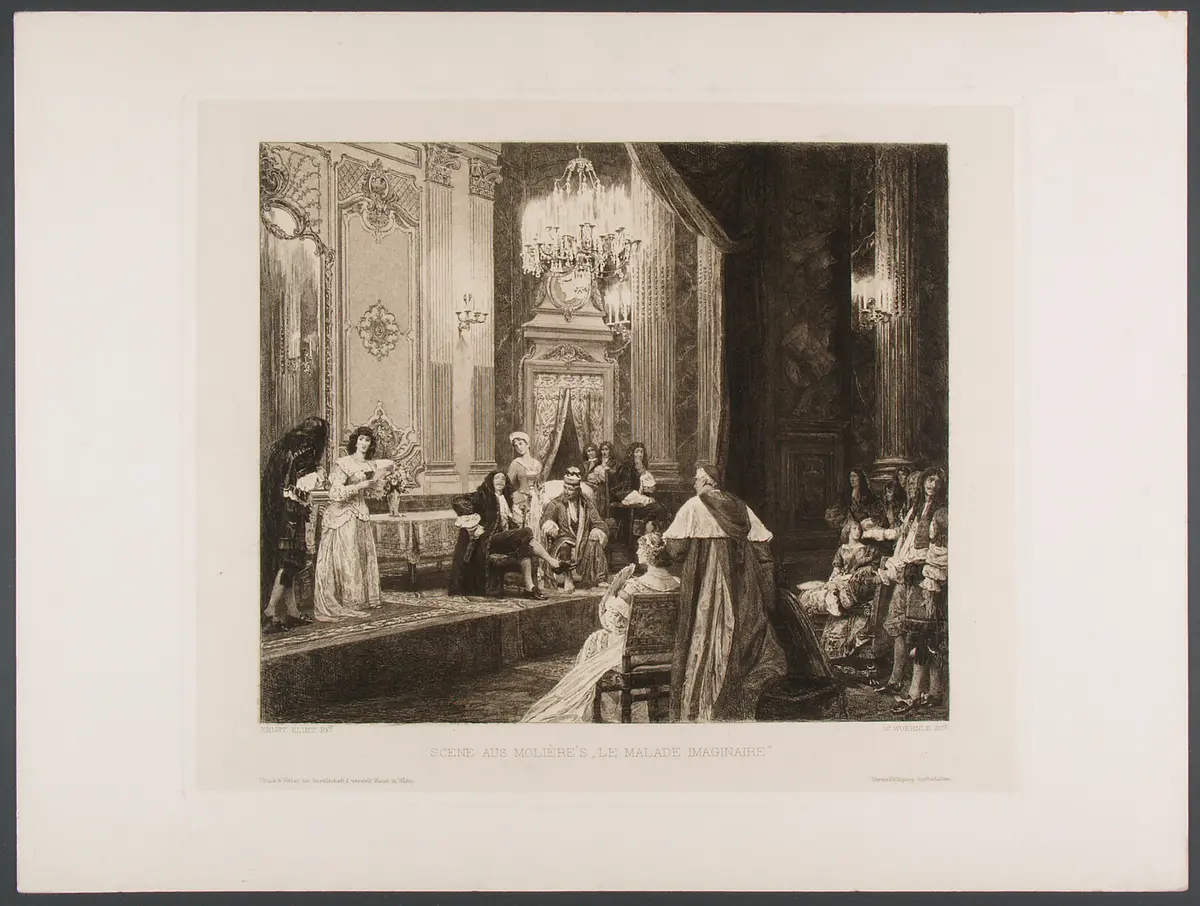 Wien, Burgtheater, Titel in Vorlageform: Scene aus Molière's 