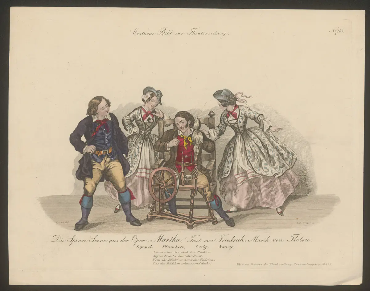 Martha, Alternativtitel: Martha oder Der Markt zu Richmond, Titel der Serie: Costume-Bild, Name der Zeitschrift: Wiener Theaterzeitung