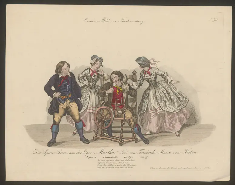 Martha, Alternativtitel: Martha oder Der Markt zu Richmond, Titel der Serie: Costume-Bild, Name der Zeitschrift: Wiener Theaterzeitung