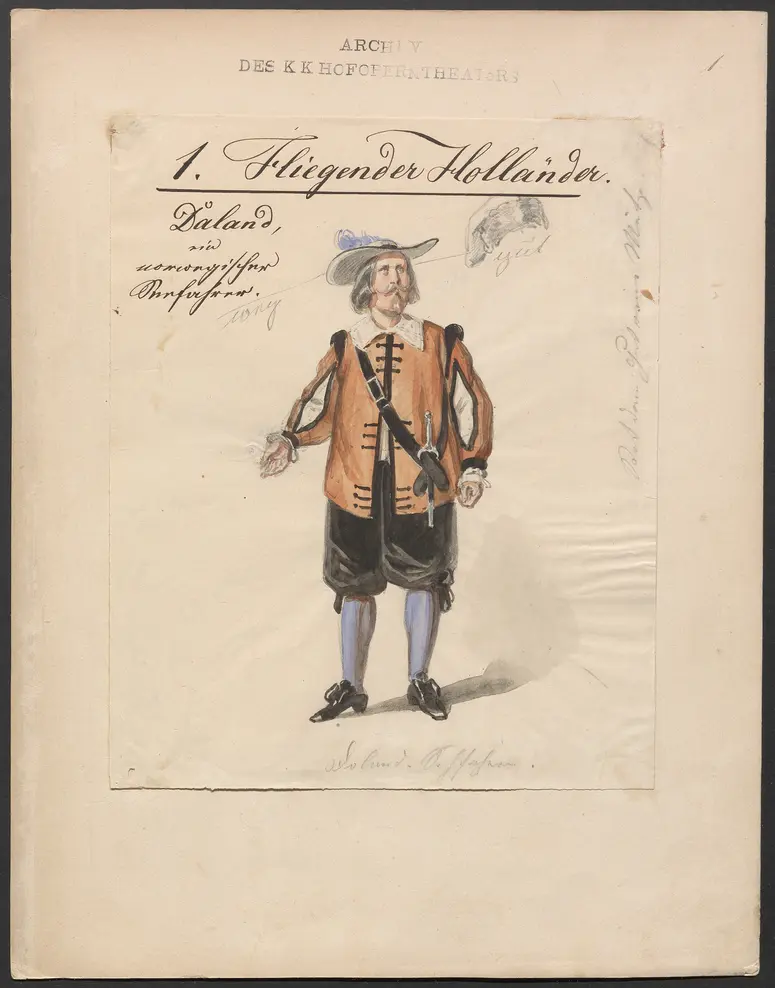 Der fliegende Holländer, Titel der Serie: Figurinen des k.k. Hofoperntheaters